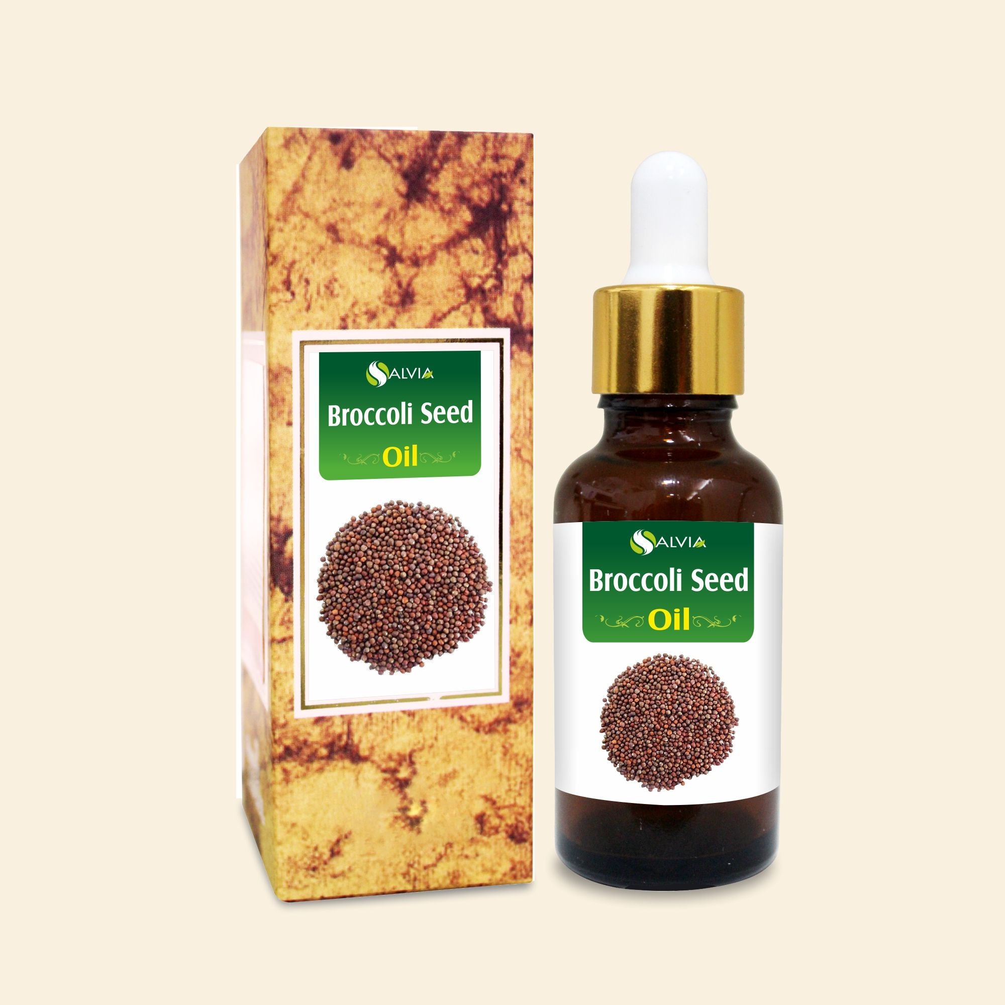 Salvia Natural Carrier Oils Broccoli Seed Oil (Brassica-Oleracea) Pure Natural Carrier Oil For Skin & hair
